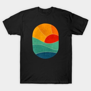 ocean waves minimalist T-Shirt